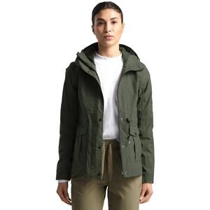 The North Face Jacket Zoomie Womens XS Dark Olive Green Utility Cinch Outdoor